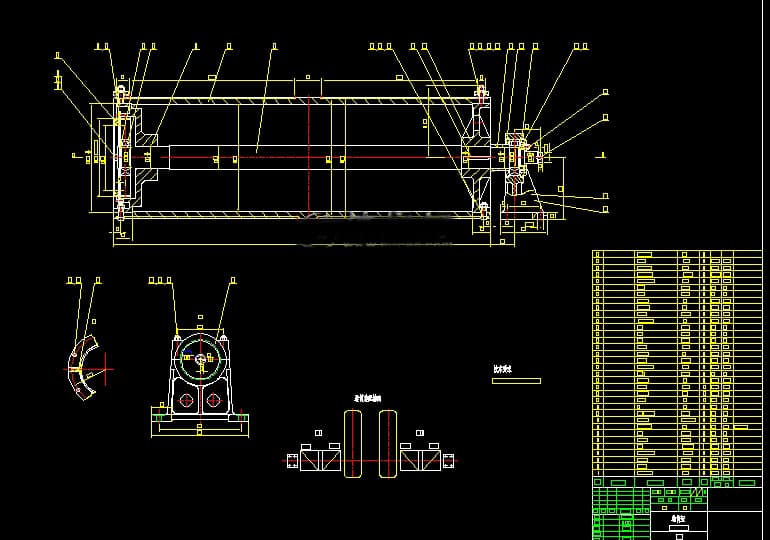 起重机卷筒组cad结构图